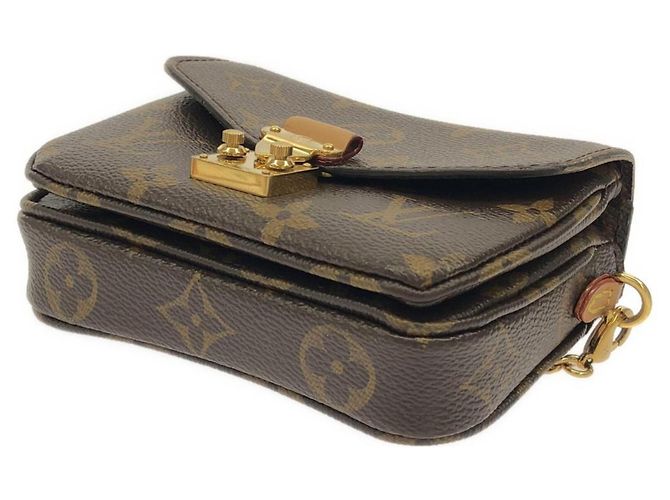 Borsa a Spalla Louis Vuitton Monogram Micro Metis Marrone - vista 3