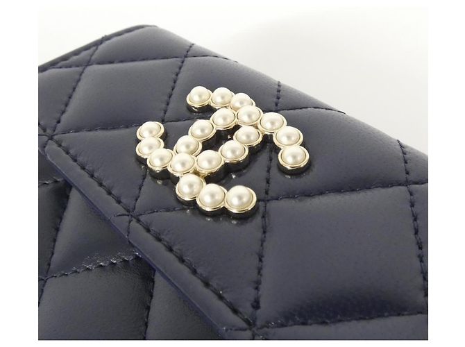 Cartera tríptico Chanel AP3808 Azul marino - vista 3