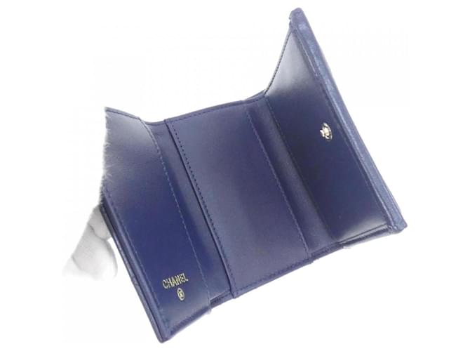 Cartera tríptico Chanel AP3808 Azul marino - vista 4