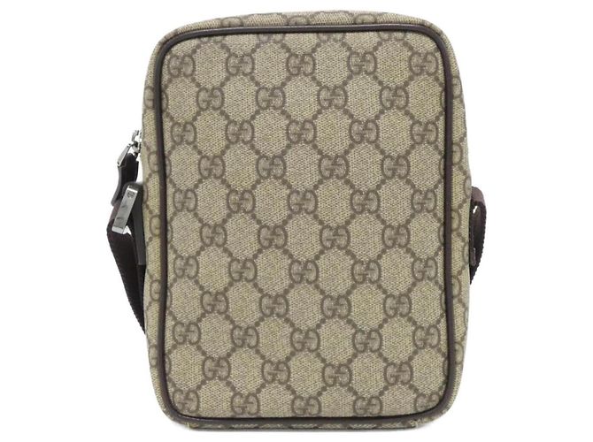 Borsa a Spalla Gucci GG Plus Marrone Beige - vista 2