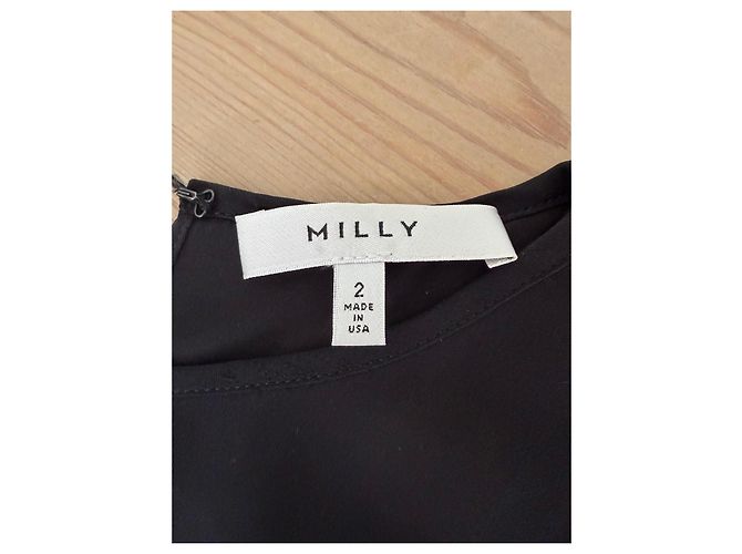 Milly Mono sin mangas de mezcla de seda negro - vista 10
