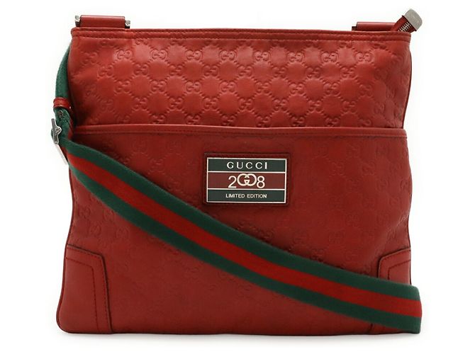 Borsa a tracolla Gucci Guccissima Sherry Line Rosso - vista 2