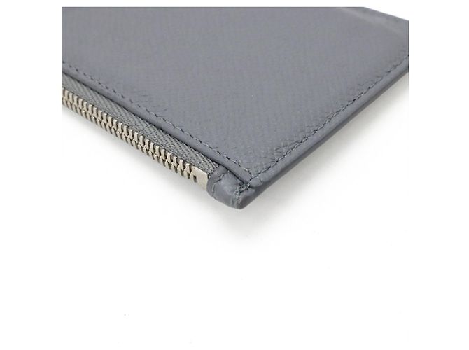 Tarjetero de cuero gris Balenciaga Castaño - vista 4