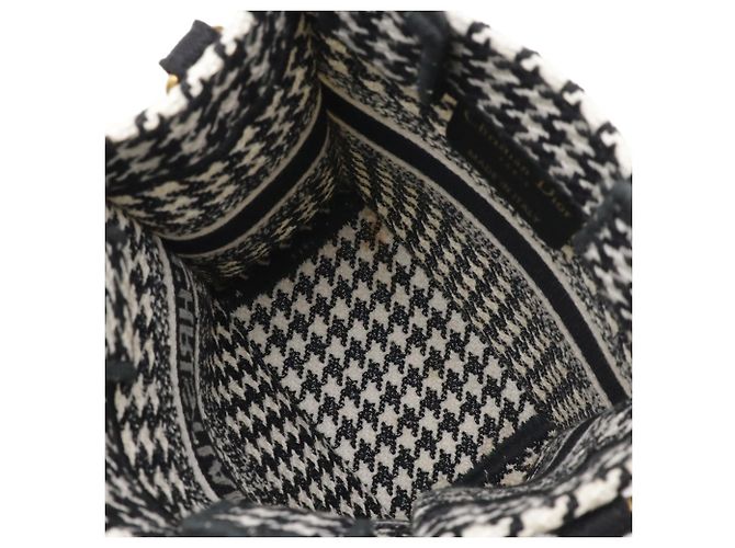 Borsa per telefono Christian Dior Book Tote Nero Bianco - vista 9