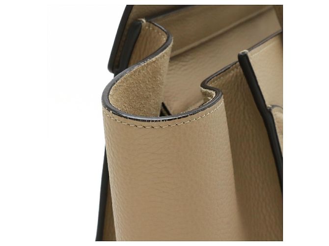 Céline Borsa Tote Celine Luggage Mini Shopper Beige - vista 5