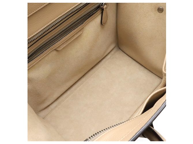 Céline Borsa Tote Celine Luggage Mini Shopper Beige - vista 8