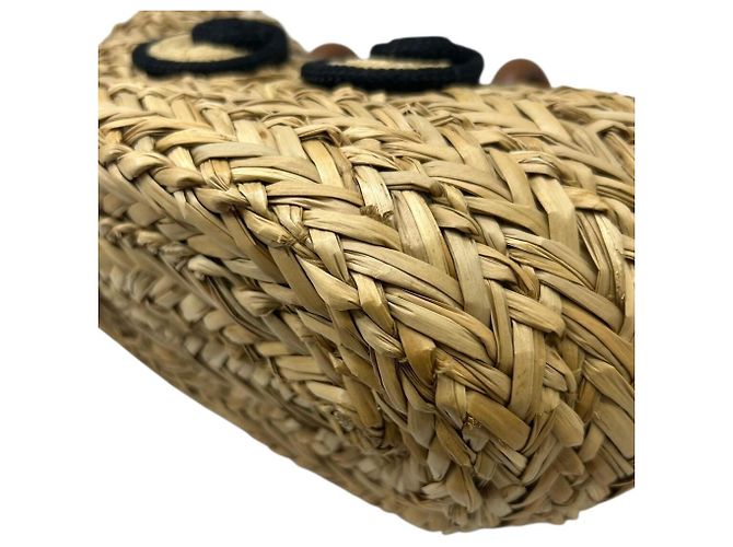 Borsa Anya Hindmarch Small Basket Rope Eyes in rafia - vista 4