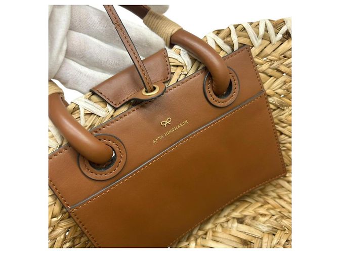 Borsa Anya Hindmarch Small Basket Rope Eyes in rafia - vista 9