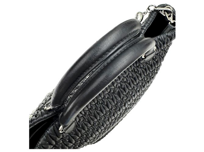Borsa Miu Miu Matelassé Nappa Crystal Rhinestone Nero - vista 10