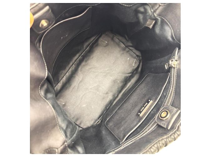 Borsa Miu Miu Matelassé Nappa Crystal Rhinestone Nero - vista 11