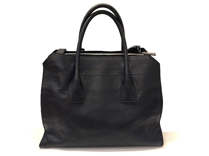 Borsa a mano in pelle Vitello Daino Prada Blu navy - vista 2