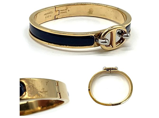 Hermès Bracciale Mini Click Chaine d'Ancre placcato oro giallo Hermes D'oro - vista 3
