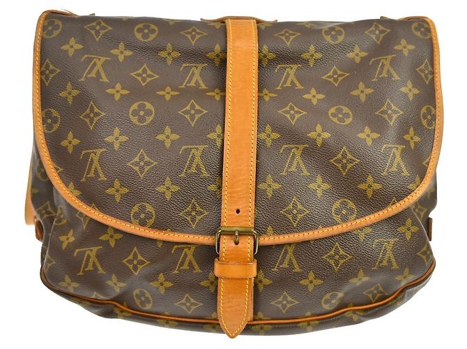Borsa Louis Vuitton Saumur in Tela Monogram 35 Marrone - vista 2