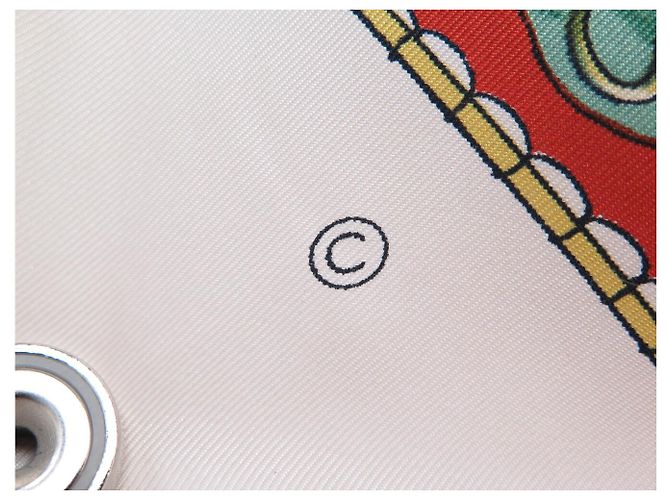 Hermès FULAR VINTAGE HERMES PAVOIS 1ª EDIZIONE 1964 LEDOUX CARRÉ 90 SETA Bianco - vista 10