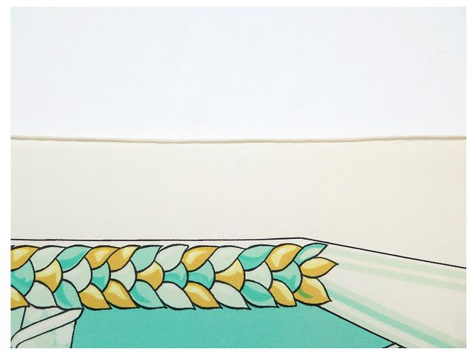 Hermès FULAR VINTAGE HERMES THEATRE LA SCALA 1ª EDIZIONE 1974 HERON CARRÉ Verde - vista 9