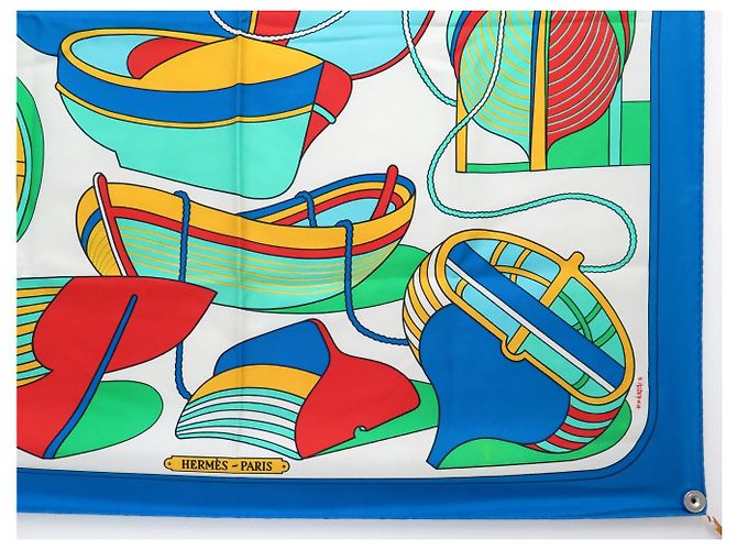 Hermès HERMES THALASSA PIERRE PERON CARRÉ 90 SILK SCARF MULTICOLOR Multiple colors - view 4