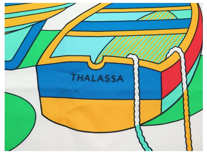 Hermès HERMES THALASSA PIERRE PERON CARRÉ 90 SILK SCARF MULTICOLOR Multiple colors - view 7