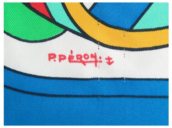 Hermès HERMES THALASSA PIERRE PERON CARRÉ 90 SILK SCARF MULTICOLOR Multiple colors - view 8