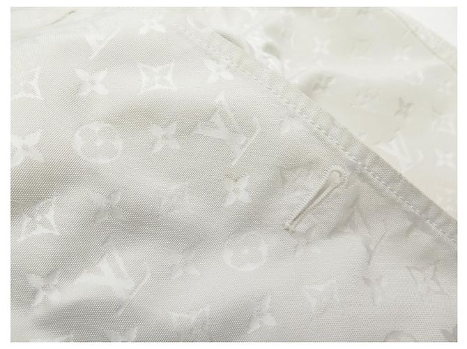ABRIGO TRENCH LOUIS VUITTON MONOGRAMA LOGO CREMA S 36 Crudo - vista 14