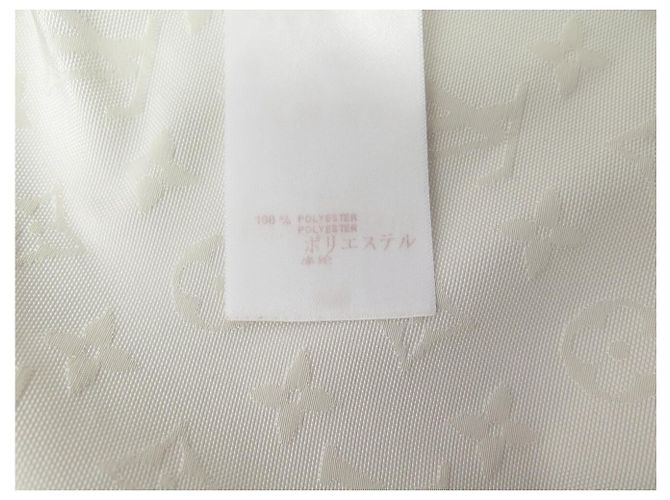 ABRIGO TRENCH LOUIS VUITTON MONOGRAMA LOGO CREMA S 36 Crudo - vista 6