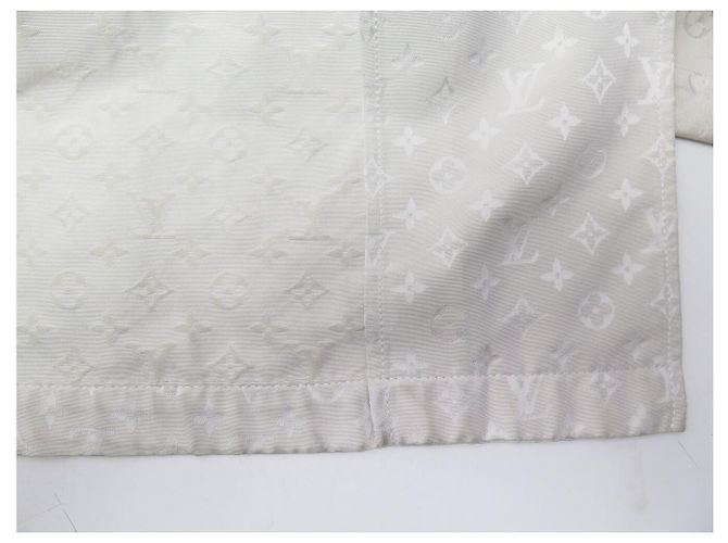 ABRIGO TRENCH LOUIS VUITTON MONOGRAMA LOGO CREMA S 36 Crudo - vista 9