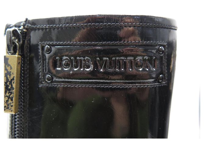 BOTAS LOUIS VUITTON SILHOUETTE 38 PUNTA CUADRADA CUERO NEGRO - vista 9