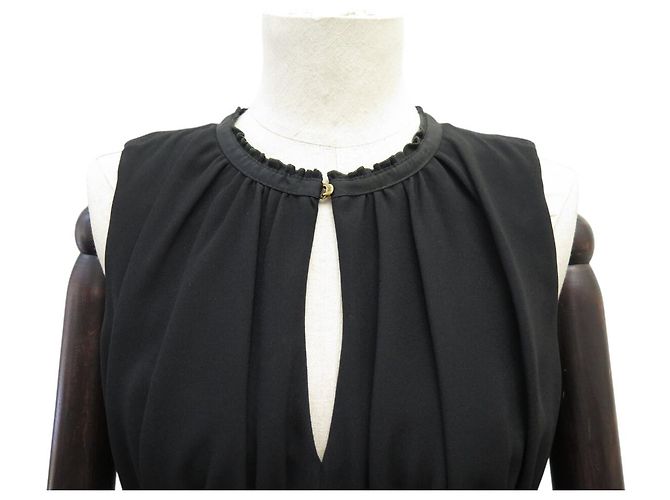 NUEVO VESTIDO ASIMÉTRICO LOUIS VUITTON 38 M BLACK Negro - vista 2