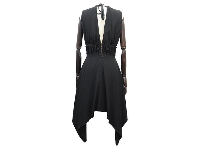 NUEVO VESTIDO ASIMÉTRICO LOUIS VUITTON 38 M BLACK Negro - vista 3