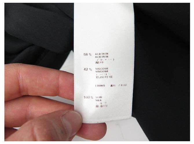 NUEVO VESTIDO ASIMÉTRICO LOUIS VUITTON 38 M BLACK Negro - vista 7