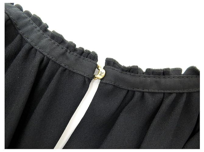 NUEVO VESTIDO ASIMÉTRICO LOUIS VUITTON 38 M BLACK Negro - vista 9