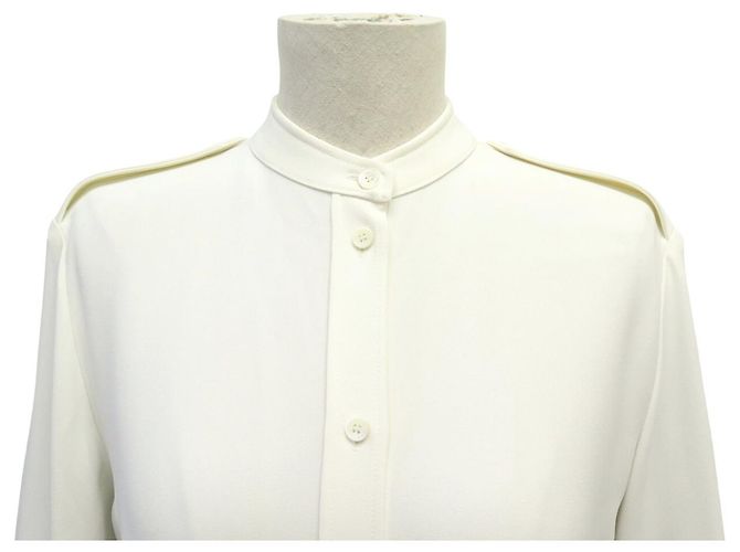 Céline NUOVO COMBINAZIONE PANTALONE CELINE CAMICIA 40 M NERO BIANCO LANA - vista 2