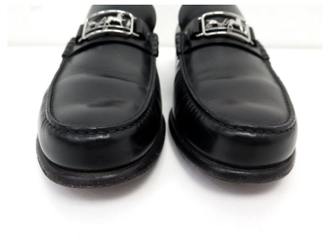 Hermès MOCASSINI HERMES TENOR H202923 43 PELLE NERA Nero - vista 4