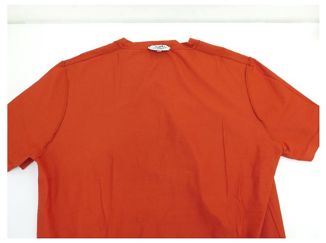 Hermès NEUF TSHIRT HERMES HOMME TAILLE L M 48 EN COTON ORANGE HAUT COTTON MEN TOP - vue 4