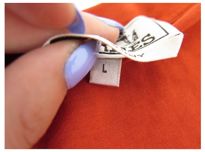 Hermès NEUF TSHIRT HERMES HOMME TAILLE L M 48 EN COTON ORANGE HAUT COTTON MEN TOP - vue 6