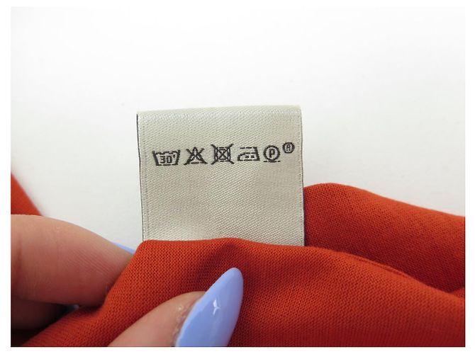 Hermès NEUF TSHIRT HERMES HOMME TAILLE L M 48 EN COTON ORANGE HAUT COTTON MEN TOP - vue 7