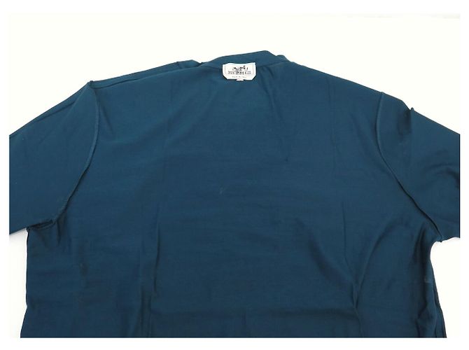 Hermès NUEVA CAMISETA HERMES HOMBRE TALLA L M 48 ALGODÓN AZUL - vista 4