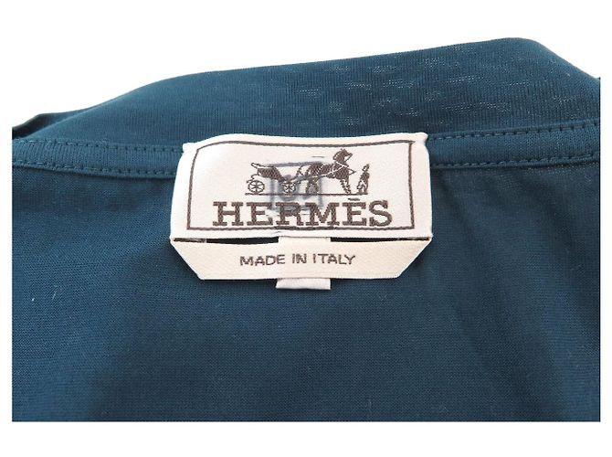 Hermès NUEVA CAMISETA HERMES HOMBRE TALLA L M 48 ALGODÓN AZUL - vista 5