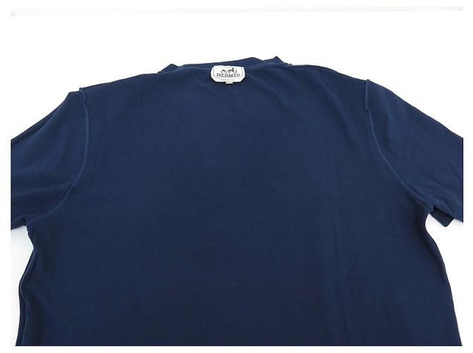 Hermès NUEVA CAMISETA HERMES HOMBRE TALLA L M 48 ALGODÓN AZUL - vista 4