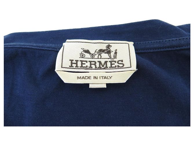 Hermès NUEVA CAMISETA HERMES HOMBRE TALLA L M 48 ALGODÓN AZUL - vista 5