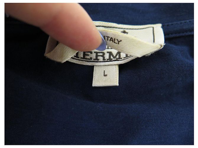Hermès NUEVA CAMISETA HERMES HOMBRE TALLA L M 48 ALGODÓN AZUL - vista 6