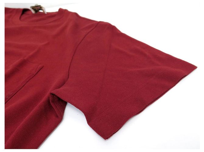 Hermès NUEVA CAMISETA HERMES BORDADO H H072025HA M 48 ALGODÓN ROJO TOP HOMBRE - vista 11