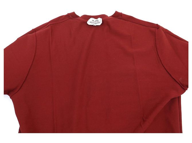 Hermès NUEVA CAMISETA HERMES BORDADO H H072025HA M 48 ALGODÓN ROJO TOP HOMBRE - vista 5