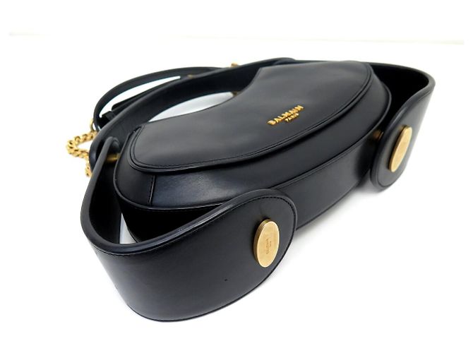 BORSA BALMAIN JOLIE MADAME MEDIUM NERA PELLE NERA TRACCOLLA HAND BAG Nero - vista 5