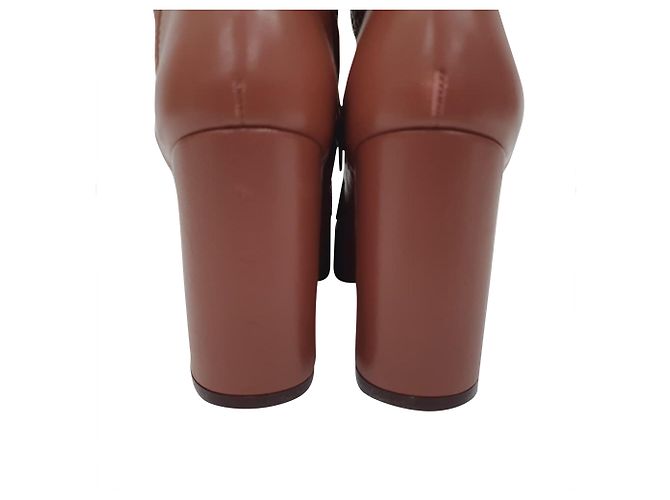 Stivaletti stringati Veruka di Stuart Weitzman in pelle Rose Pink Marrone Rosa - vista 8