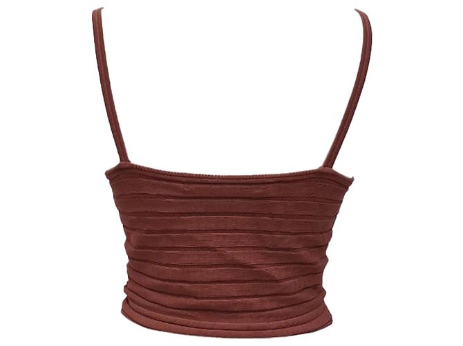 Autre Marque Top de alcinha Dion Lee Central Chain em viscose Old Rose Marrom Rosa - vista 3