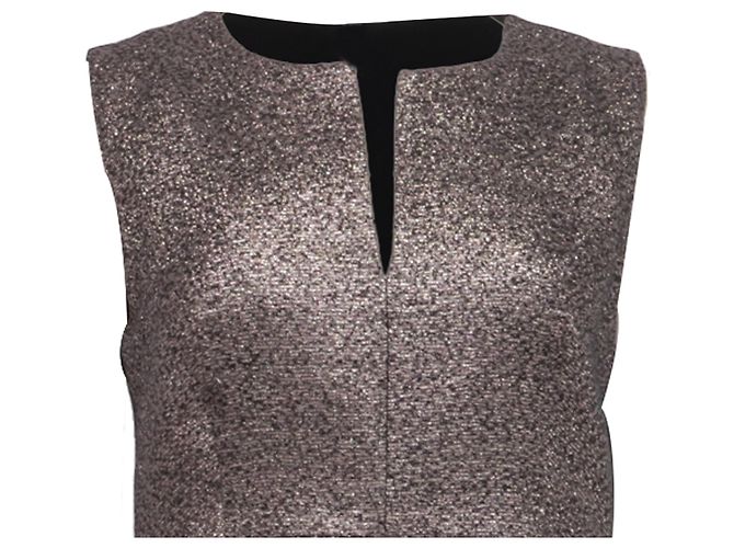 Mini abito Yvette di Diane Von Furstenberg in acrilico argento Metallico - vista 2