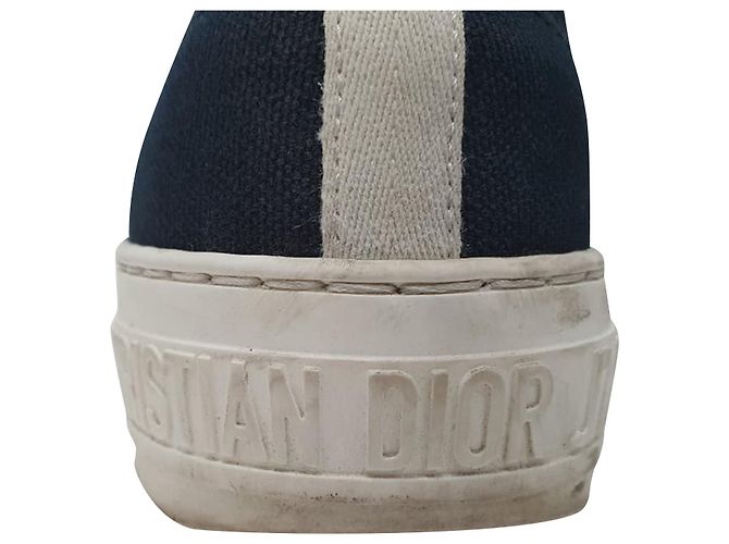 Dior Walk 'n' Dior Sneaker aus Navy Blue Baumwolle Blau Marineblau - Ansicht 10