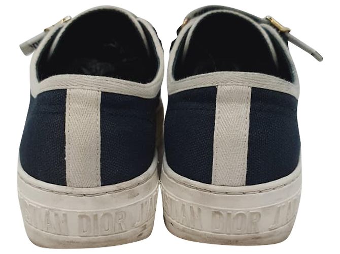 Dior Walk 'n' Dior Sneaker aus Navy Blue Baumwolle Blau Marineblau - Ansicht 16