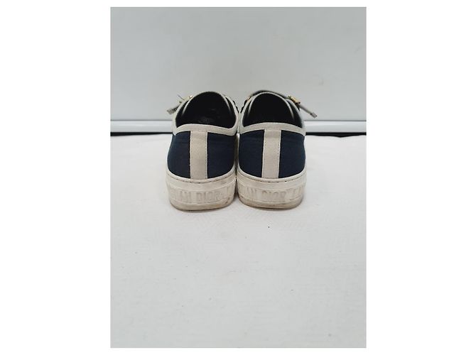Dior Walk 'n' Dior Sneaker aus Navy Blue Baumwolle Blau Marineblau - Ansicht 2