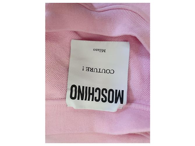 Sudadera Moschino Couture en algodón rosa Castaño - vista 10